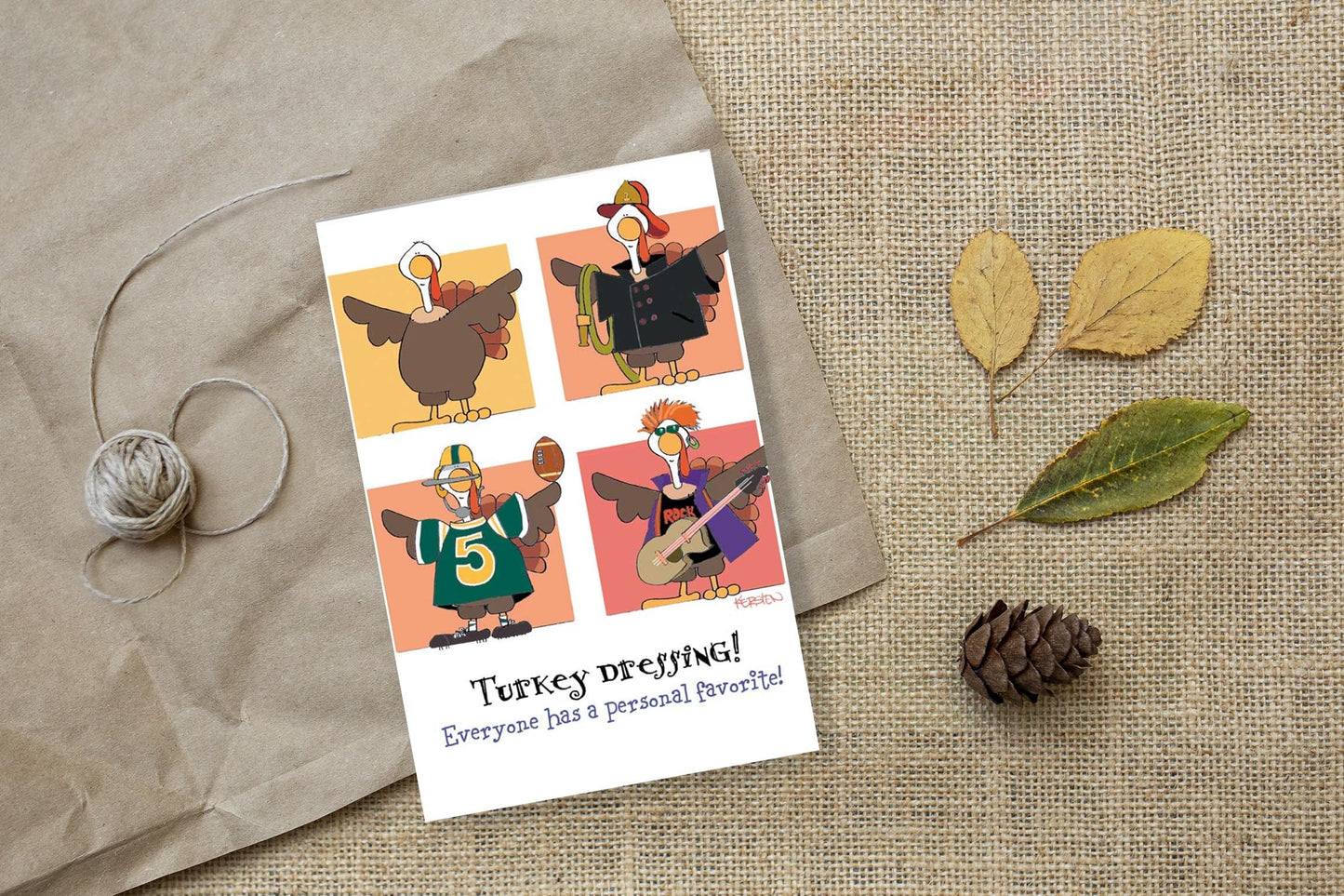 Stonehouse Collection 2-Pack Funny Thanksgiving Greeting Cards Turkey Assorted