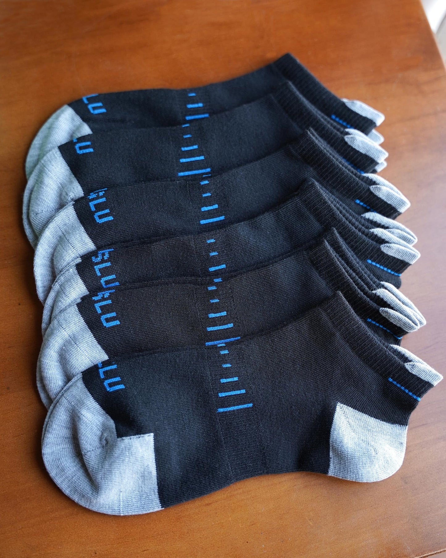 ASLU Athletic Compression Cushioned Ankle Socks Black 6 Pairs Size 6-9