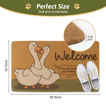 FEXIA Goose Pattern Indoor Outdoor Welcome Mat Rug 29x17 Polyester