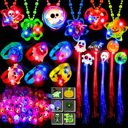 Grastfu 84 PCS Halloween Glow In The Dark Toys Party Favors Bulk Set