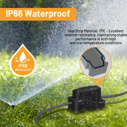 CFMASTER Outdoor Electrical Connection Box IP66 Weatherproof 7x3x4in Black