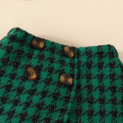 ma&baby 6M-3Y Christmas Newborn Infant Toddler Baby Girl Clothes Sets Knit Long Sleeve Tops Plaid Skirts Hat Xmas Outfits D05