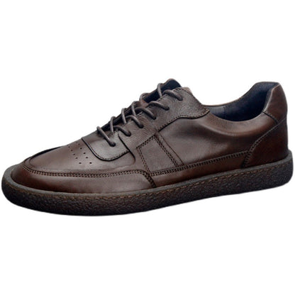 Men's Vintage Low Top Leather Sneakers