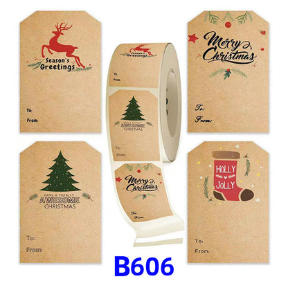 Christmas gift stickers decorative sealing sticker Merry Christmas Reward Self-adhesive labels Children's Day party