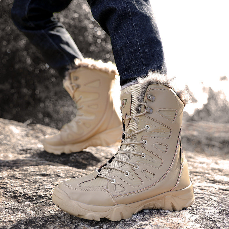 Winter High-top Fleece-lined Warm Snow Boots
