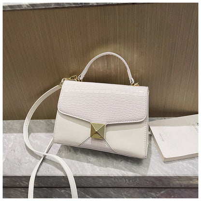 Stone Pattern Square Shoulder Bag