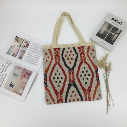 Large Capacity Woven Fabric Cute Fashion Tote Bag