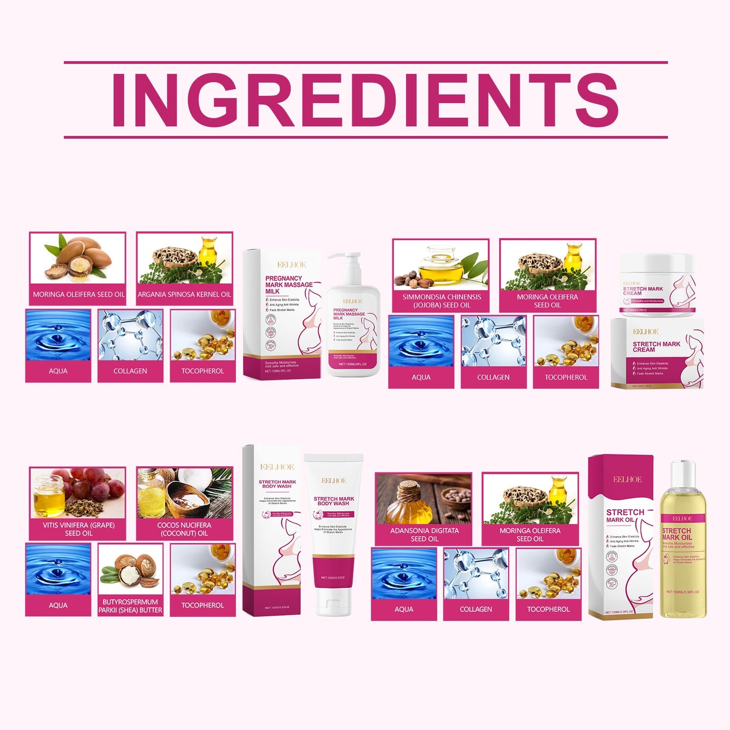 Skin Care Set Gently Moisturizes Postpartum Skin Fine Lines, Firming And Smoothing Skin Body Care