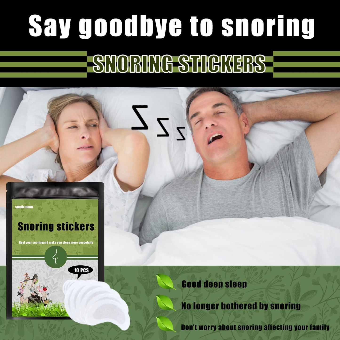 Anti-Snoring Patch, Anti-Snoring Breathing And Sleep Talk Sleep Care Patch