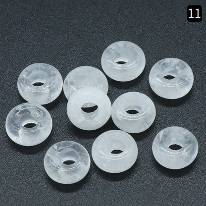 Large Hole Crystal Agate Jade Abacus Beads