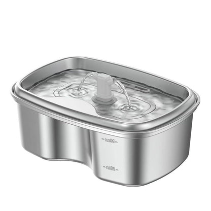 Stainless Steel Smart Pet Water Dispenser with Automatic Circulation and Filtration, Large Capacity Feeder for Cats and Dogs