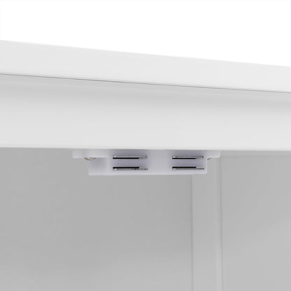 Bathroom Storage Cabinet, Cabinet with Two Doors and Drawers, Adjustable Shelf, MDF Board, White