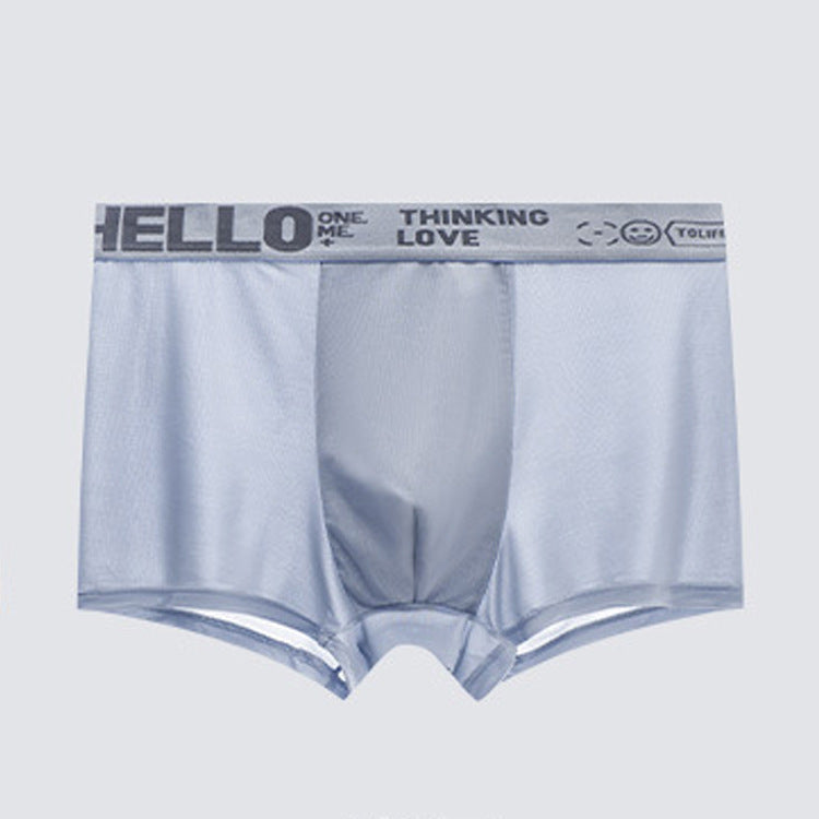 Popular HELLO Ice Silk Men's Boxer Underwear