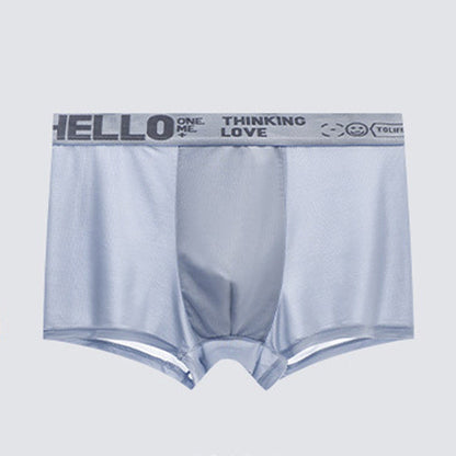 Popular HELLO Ice Silk Men's Boxer Underwear