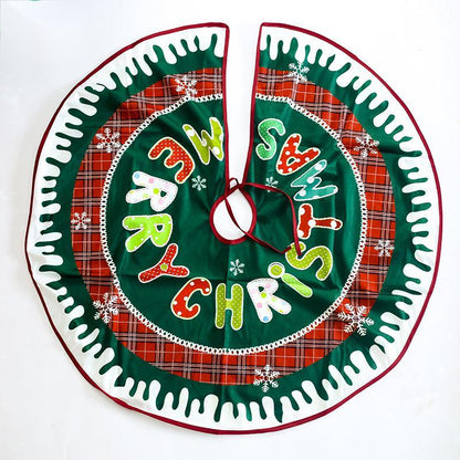 Christmas Tree Skirt Decorations Gift Scene Decor