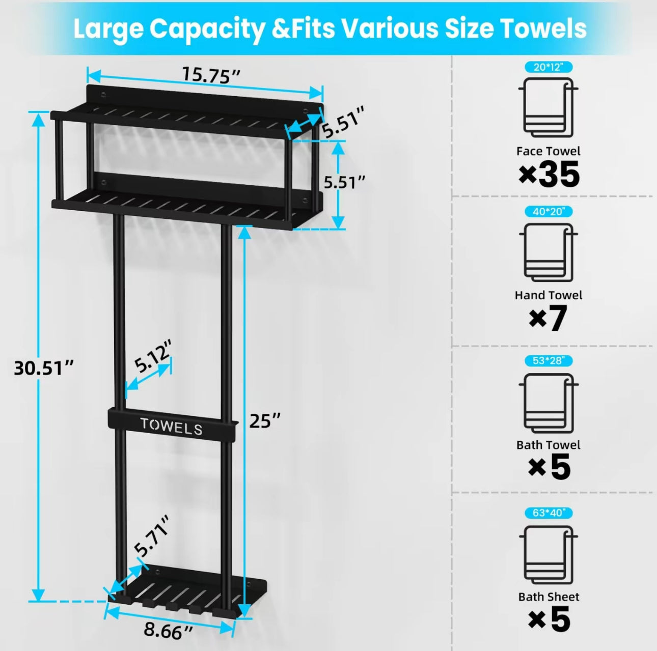 TowelNest Wall Rack
