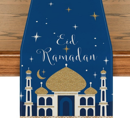 Printed Moon Castle House Tablecloth Home Decoration Party Festival Atmosphere Table Flag