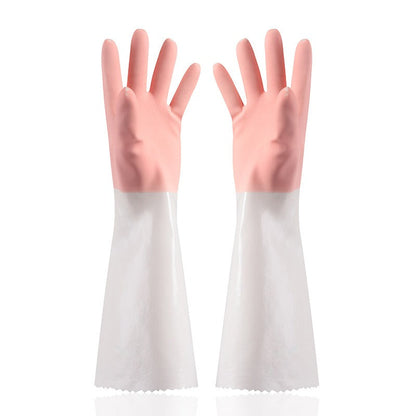 Dishwashing Gloves Durable All-In-One Padded Dishwashing And Clothes Washing Long Thickened Rubber Housework Cleaning Gloves