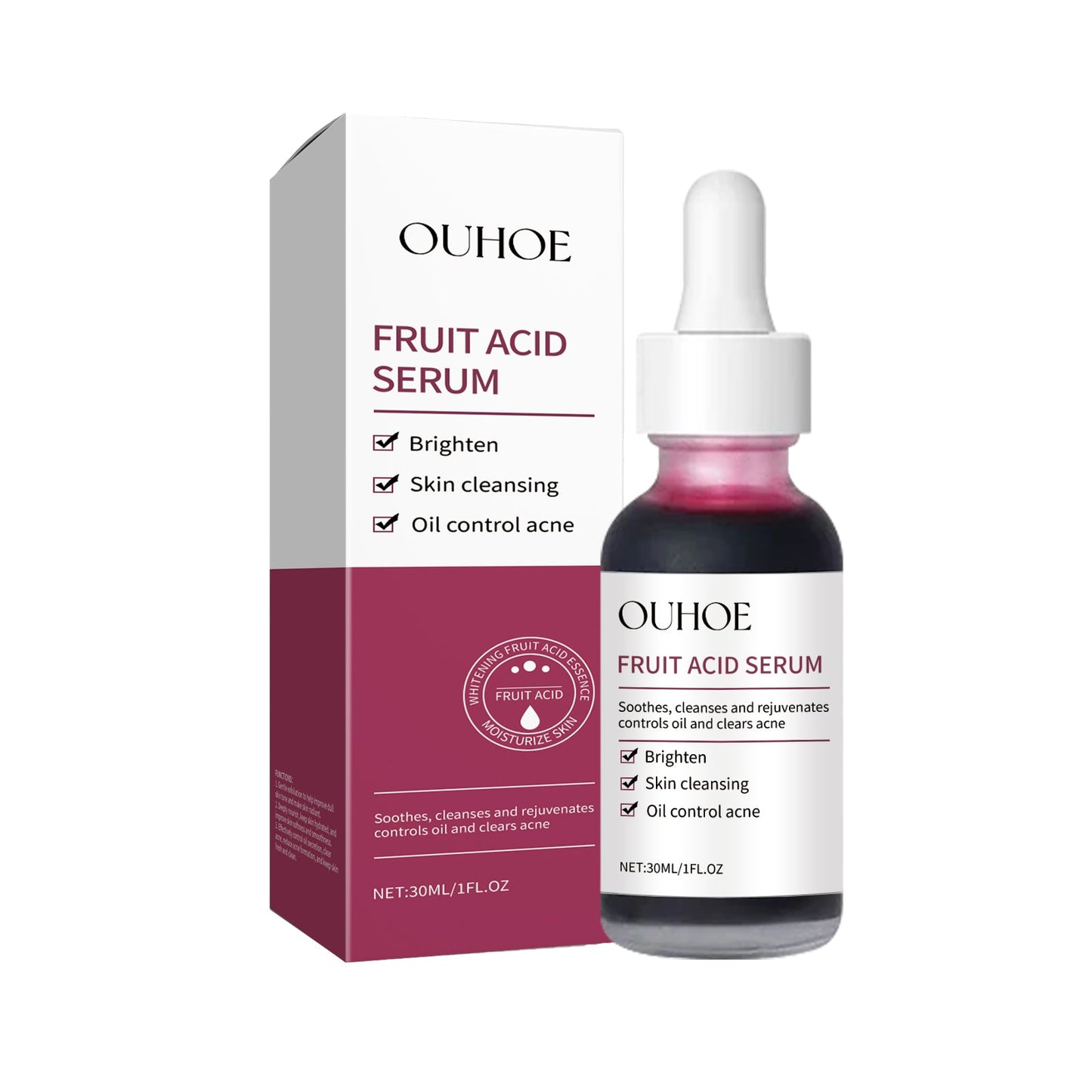 Fruit Acid Purifying Essence, Gentle Exfoliating, Moisturizing And Moisturizing Daily Skin Care Essence