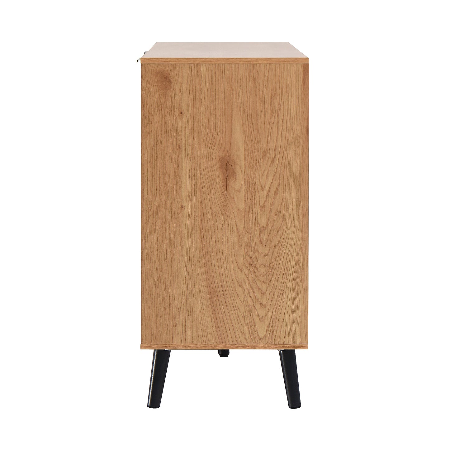 Side panel buffet cabinet with storage room, 47.2 "natural wood color kitchen cabinet with 3 drawers and 2 doors