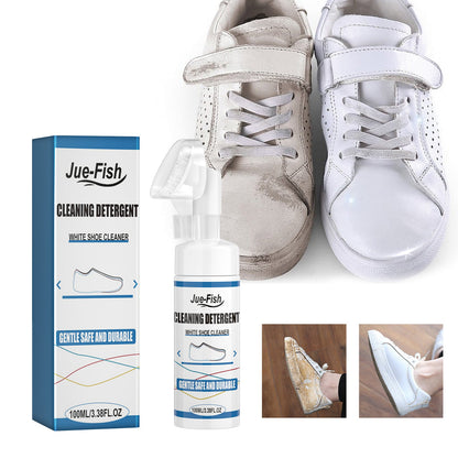 Water-Free Foam Sneakers Cleaning Kit, Small White Shoes Sneakers Decontaminating Brightening White Cleaning Multi-Functional Yellow Cleaner