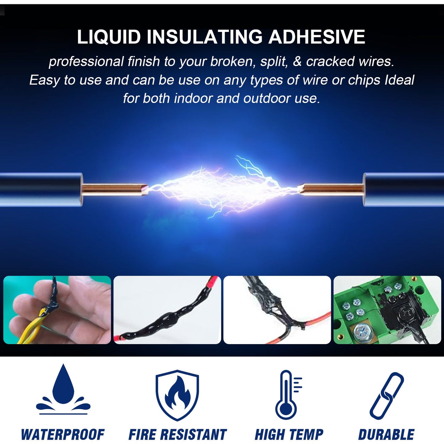 EELHOE Insulating Glue Liquid Tape Waterproof Instead Of Heat-Receiving Tube Electrical Tape Liquid Tape Temperature Resistant Flame Retardant Glue