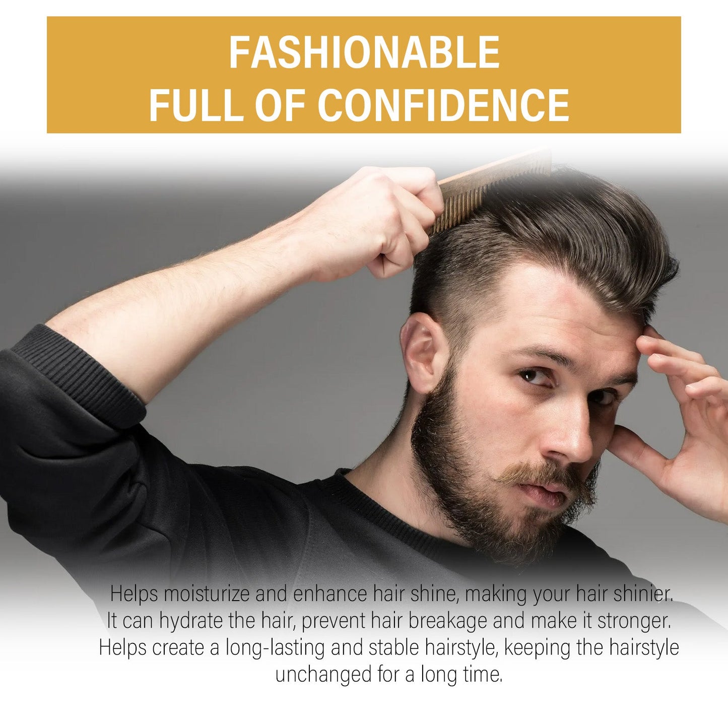 Control Pomade, Broken Hair Care Oil Head Back Head Natural Fluffy Lasting Styling Solid Wax