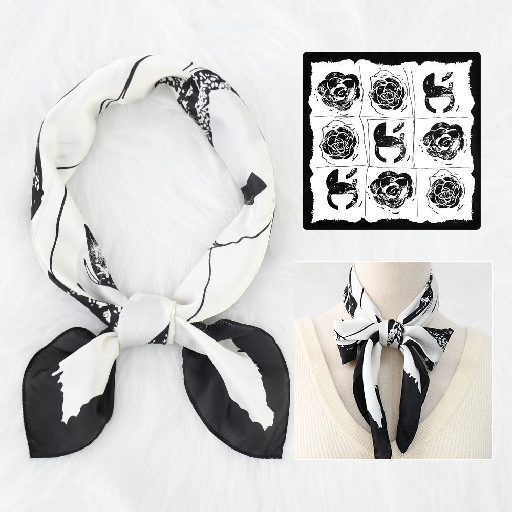 Silk Scarf Women's Sunscreen Beach Imitation Silk Versatile Silk Scarf Neckband