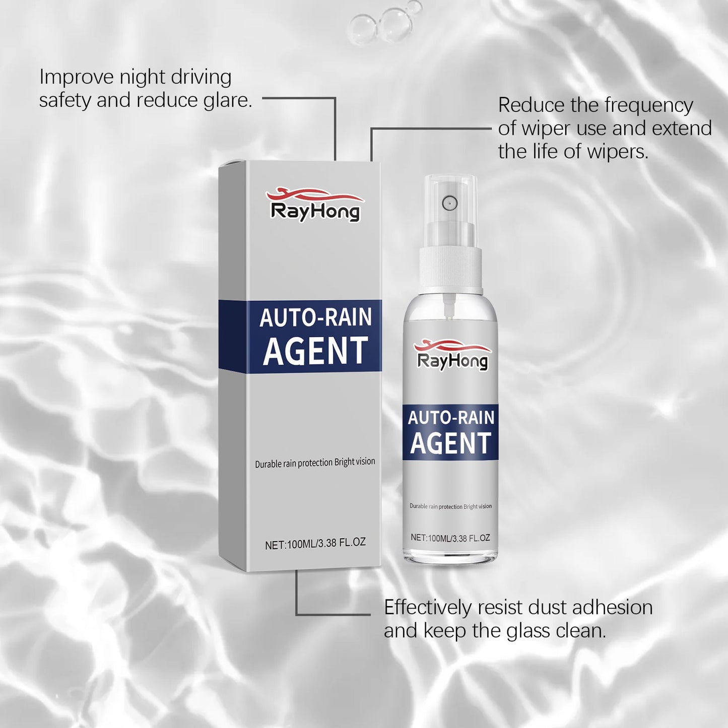 Automobile Glass Waterproof Coating Agent, Automobile Glass Moisture And Rain Protection Agent Automobile Glass Coating Spray