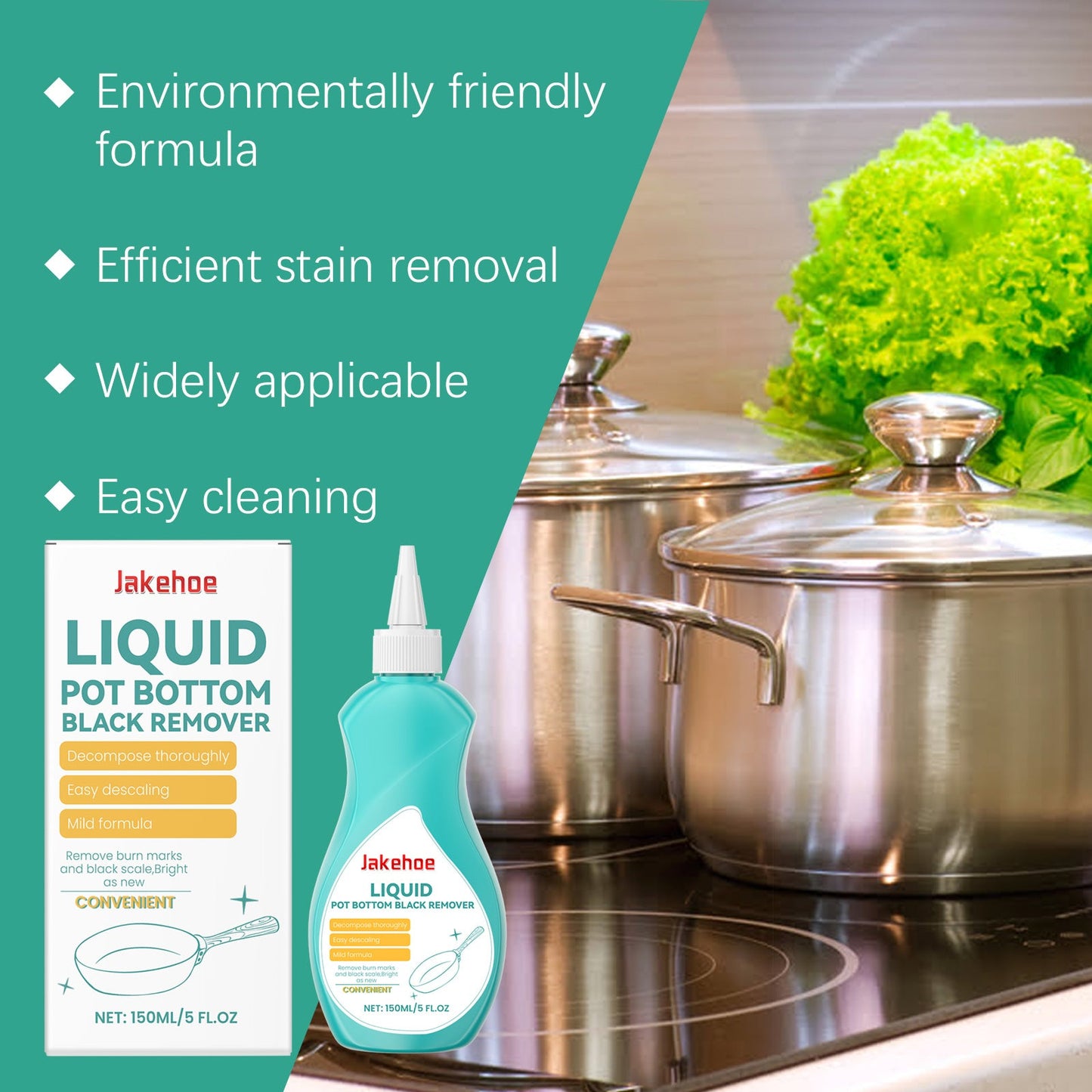 Pan Bottom Cleaner Clean Kitchen Utensils Pan Bottom Grease And Dirt Clean Polishing Anti-Rust Multi-Effect Cleaning Liquid
