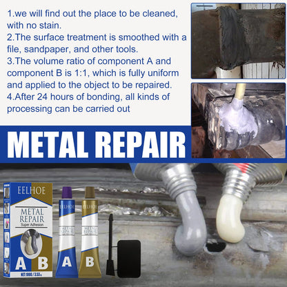 Metal Repair Glue, Crack Plugging Quick Dry High Temperature Welding Metal Repair Agent