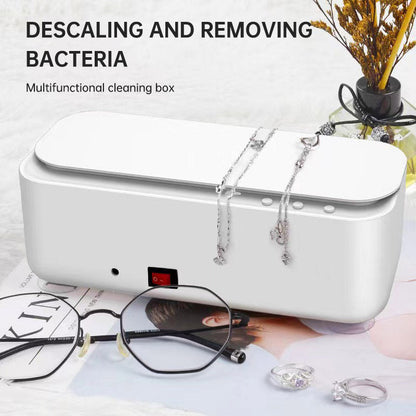 Intelligent Sonic Wave Cleaning Machine, Small Household Cleaner, Portable Electric Ultra Frequency Sonic Wave Cleaning Box