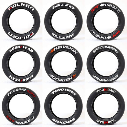 New Connected Car Tire Stickers, Tire Letter Stickers, English Letter 3D Stereoscopic Stickers