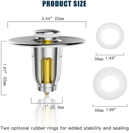 Bestlife Bathtub Sink Plug Bathroom Sink Drain Strainer Pop Up Sink Plug Stopper