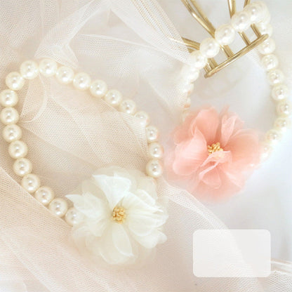 Pet Cat Dog Cute Retro Big Flower Collar Necklace