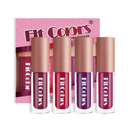 Fit Colors Metallic Non-Stick Cup Lip Gloss Pearlescent Diamond Lip Polarized Lip Glaze Liquid Lipstick
