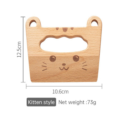 Children's Wooden Knife Vegetable Fruit Wooden Knife Solid Wood Toy Knife Kitchen Toy Children's Wooden Knife