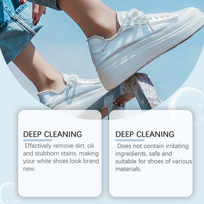 Shoe Decontamination Cleaning Cream Gentle Cleaning Effective Stain Removal Multi-Functional Shoe Cleaning Cream