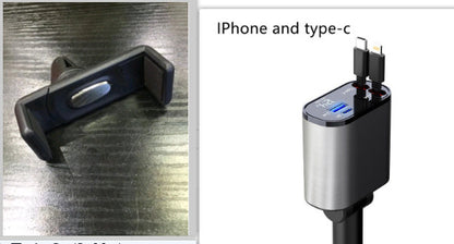 Metal Car Charger 100W USB Type C Adapter