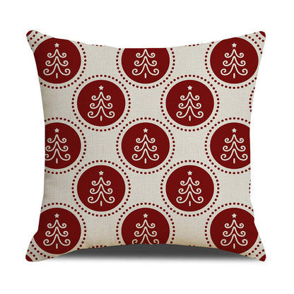 Christmas Linen Stripe Print Pillowcase