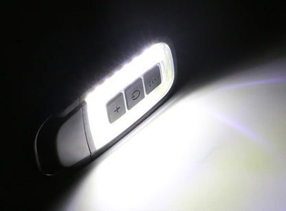 Mini LED Flashlight USB Rechargeable COBTorch 3 Modes Pocket White+Red Lighting
