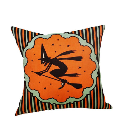 Truc of behandelen/pompoen print Happy Halloween Sierkussen Cover Kussen Case brief print Kussensloop Kussenhoes