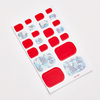 Foot Nail Stickers 22 Waterproof Small Stickers
