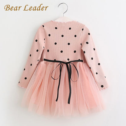 Bear Leader Girls Dress Pentagram Princess Dress Brand Girls Clothes Children Clothing European and American Style Girls Dresses