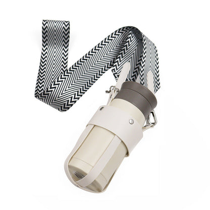 Outdoor insulated cup diagonal cup cover detachable woven shoulder strap bottle cover stainless steel kettle cover