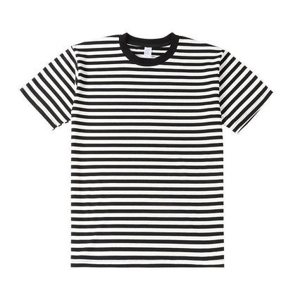 Striped Short Sleeve Men's Versatile Loose T-shirt