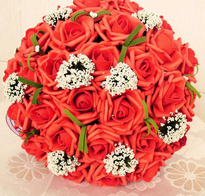 Bride Holding Flowers Romantic Wedding Colorful Bride 's Bouquet Red Pink Blue And Purple Bridal