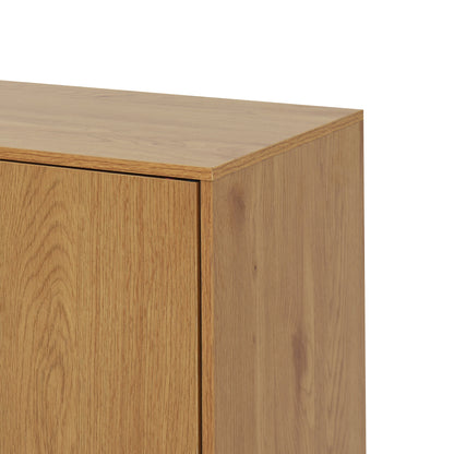 Side panel buffet cabinet with storage room, 47.2 "natural wood color kitchen cabinet with 3 drawers and 2 doors