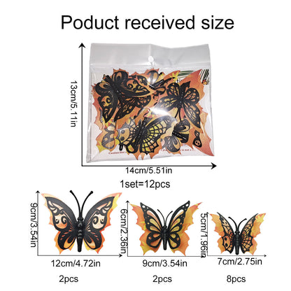 Halloween 3D Butterfly Bat Home Decor Wall Sticker 12 Pack Butterfly Sticker Wall Sticker