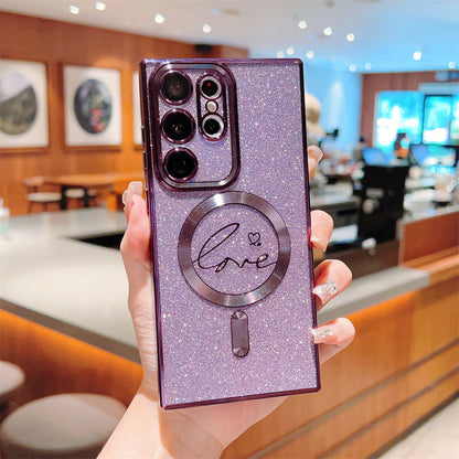 Phone Case Protective Case For Strong Magnetic Electroplating Love